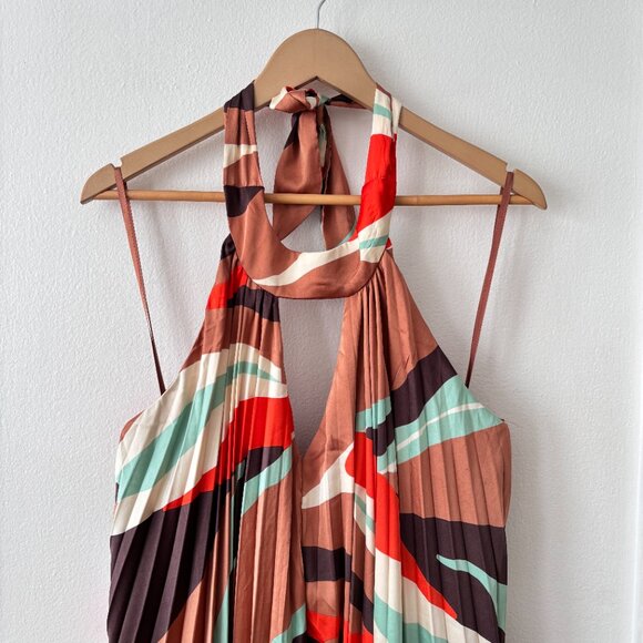 Anthropologie Hutch Halter Pleated Swing Mini Dress - Picture 6 of 10